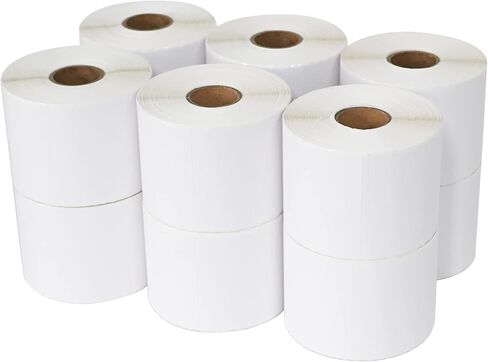 ESSENTIAL 2.25"x 4" Direct Thermal Barcode Labels, Shipping Labels, Compatible with Zebra & Rollo Label Printer, 350 Labels of Roll (12 Rolls 4200 Labels) in Saudi Arabia