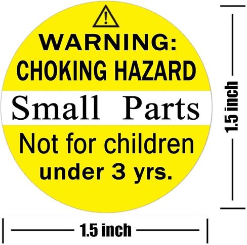 Choking Warning Labels,1.5 inch Warning Choking Hazard Small Parts Not for Children Under 3 Years Stickers Adhesive Labels for Packing Shipping(500 Pcs) in Saudi Arabia