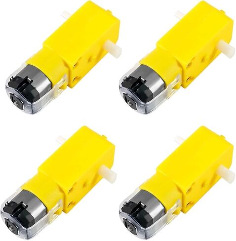 4pcs TT Magnetic Gearbox Engine DC Electric Motor 3V-6V Dual Shaft Geared ，DIY for Arduino Smart Car Robot Toys Cars Chassis Models Vibration Products (I Shape 1:48 Reduction Ratio) in Saudi Arabia