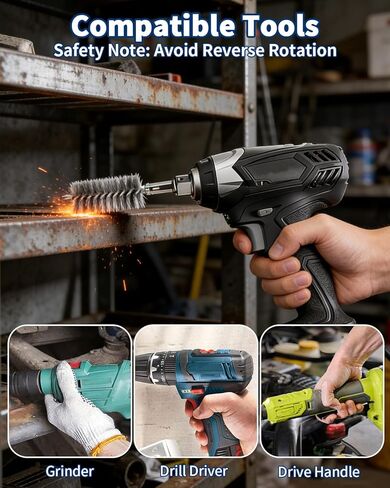 20 قطعة من فرشاة سلك الفولاذ المقاوم للصدأ للمثقاب، مجموعة فرش تنظيف تجويف فرشاة سلكية 5/16 بوصة - 3/4 بوصة مع شعيرات أسلاك ملتوية بساق سداسية 1/4 بوصة لتنظيف الصدأ والأنابيب (8,10,11,12,13,15,16,17,18,19 ملم) in Kuwait