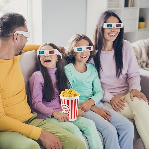 Classic Paper Popcorn Buckets 32 Oz Retro Style Popcorn Bowls Red and White Striped Pop Corn Tubs for Home Movie Night Birthday Christmas Concession Stands Carnival Supplies (12) in Kuwait