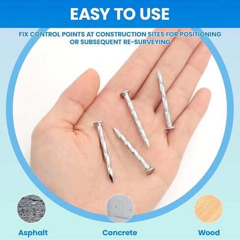 Moxweyeni 100 عدد MagNails 1-1/2 بوصة × 1/4 بوصة من الفولاذ المطلي بالزنك، أظافر مغناطيسية متينة مع ساق مضلعة لمشبك الطريق in Saudi Arabia
