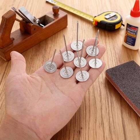 ElevateTech 15Pcs Long Upholstery Nails Tacks 18mm x 50mm Extra Long Push Pins Flat Head Furniture Nails Large Metal Push Pins Tone Thumb Tacks for Wall Furniture Sofa Decor Wooden Photo Silver in Saudi Arabia