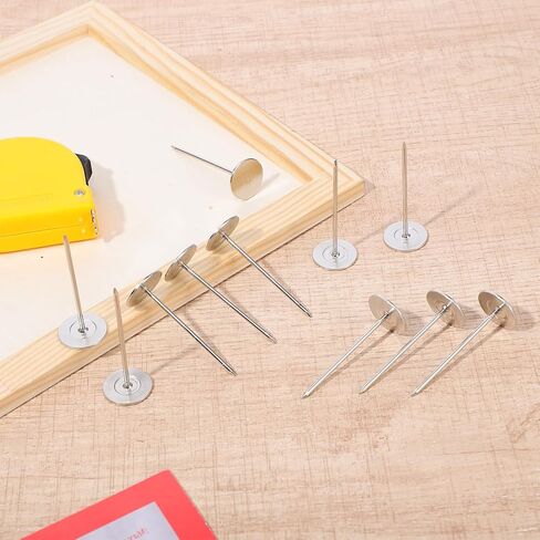 ElevateTech 15Pcs Long Upholstery Nails Tacks 18mm x 50mm Extra Long Push Pins Flat Head Furniture Nails Large Metal Push Pins Tone Thumb Tacks for Wall Furniture Sofa Decor Wooden Photo Silver in Saudi Arabia