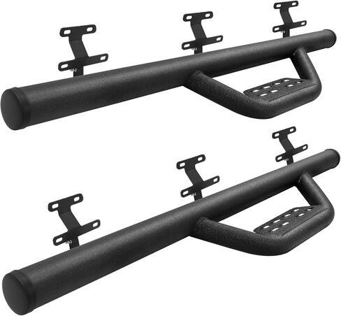 ألواح تشغيل النمط المنسدلة متوافقة مع 2018-2025 Door Rangler JL 2 ، خطوات جانبية ذات مسحوق أسود مزدوج المرحلة المزدوجة مصنوعة من الكربون. Wrangler JK Step Bars Nerf Bars. in Kuwait