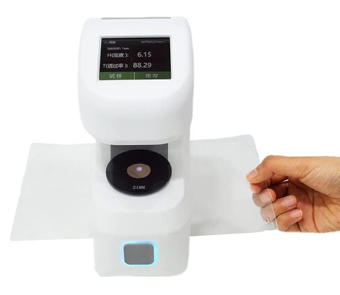 جهاز قياس الضباب المحمول HFBTE مع فتحة 21 مم شاشة تعمل باللمس للتخزين الشامل وواجهة USB مصدر ضوء CIE-A CIE-C CIE-D65 للأفلام الرقيقة والزجاج ولوحة التوزيع، إلخ in Saudi Arabia