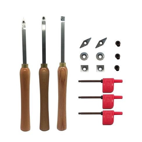 Woodturning Carbide Lathe Tools, 3 Rougher Detailer Finisher Carbide Lathe Tools in Saudi Arabia