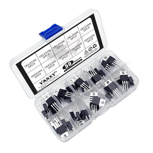 10Values*5Pcs=50Pcs Power MOSFET Transistor Kits IRLZ24N IRLZ34N IRLZ44N IRLZ46N IRLZ48N IRFZ24N IRFZ34N IRFZ44N IRFZ46N IRFZ48N TO-220 Rectifier Chips in Kuwait