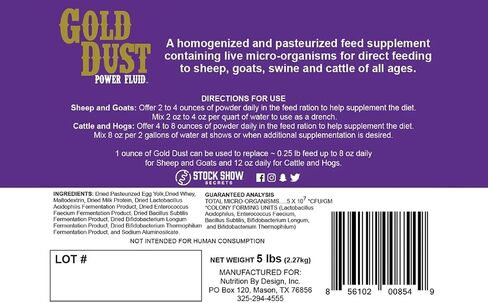 Weaver Gold Dust Powder 5lb in Saudi Arabia