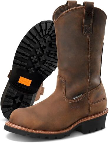 Carolina Men's 12" Waterproof Composite Toe Ranch Wellington Logger Work Boot in Kuwait