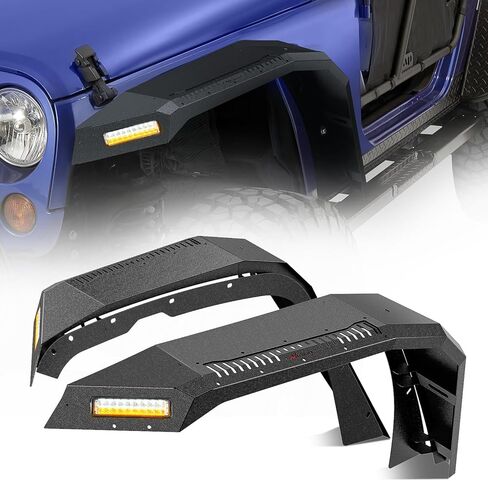 Nilight JK على نطاق واسع من الأمامية والخلفية المشاعل المشاعل مناسبة لعام 2007-2018 Jeep Wrangler JK 2Door (غير مناسب 4 باب) in Kuwait