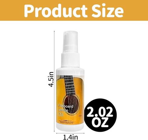 Guitar Lemon Oil, 2.02 Oz Guitar Polish Oil, String-Cleaner, Effective Remove Dirt, Grease, and Debris From Musical Instruments in Saudi Arabia