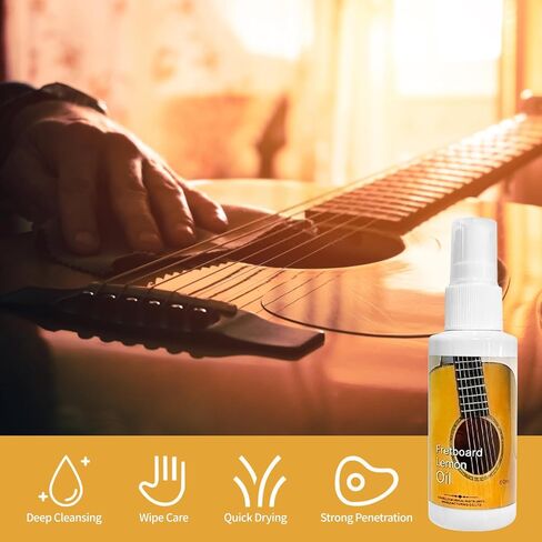 Guitar Lemon Oil, 2.02 Oz Guitar Polish Oil, String-Cleaner, Effective Remove Dirt, Grease, and Debris From Musical Instruments in Saudi Arabia