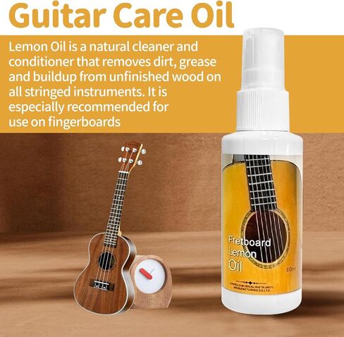 Guitar Lemon Oil, 2.02 Oz Guitar Polish Oil, String-Cleaner, Effective Remove Dirt, Grease, and Debris From Musical Instruments in Saudi Arabia