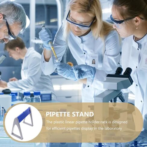 Cabilock Laboratory Pipette Stand Sturdy Plastic Linear Holder Rack for Efficient Pipette Display Lightweight and Portable Design Suitable for Laboratory Environments in Saudi Arabia