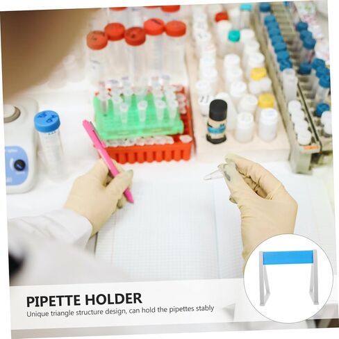Homoyoyo 1pc Pipette Holder Sturdy Linear Rack for Lab Experiments Unique Design and Practical Compatible with Various Pipettes Convenient Storage Random Color in Saudi Arabia