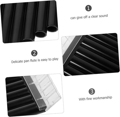 Holibanna Key Pan Flute 18 Pipe Musical Instrument for Beginners ABS Material Carrying Bag for Performance and Music Lovers in Saudi Arabia