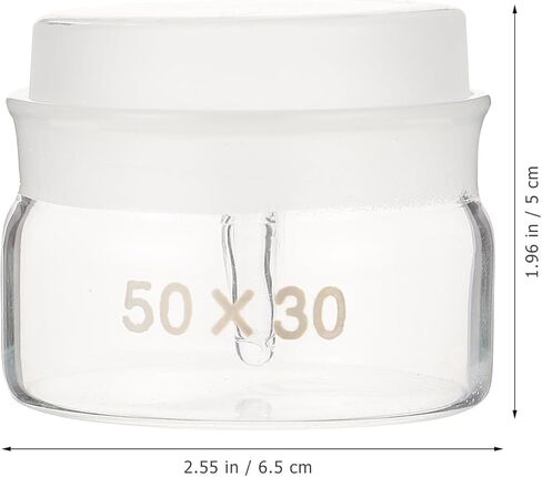 Mikinona 2pcs Glass Weighing Bottles with Lids, 50X30Mm Low and Tall Lab Sampling Weighing Jar Set for Chemical and Experimental Use in Saudi Arabia