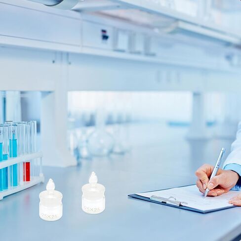 Holibanna 5 قطع زجاجات وزن زجاجية مع غطاء منخفض الشكل 25 × 25 مم لعينات مختبرية وزن الجرار مجموعة أدوات زجاجية كيميائية للتجربة العلمية in Kuwait