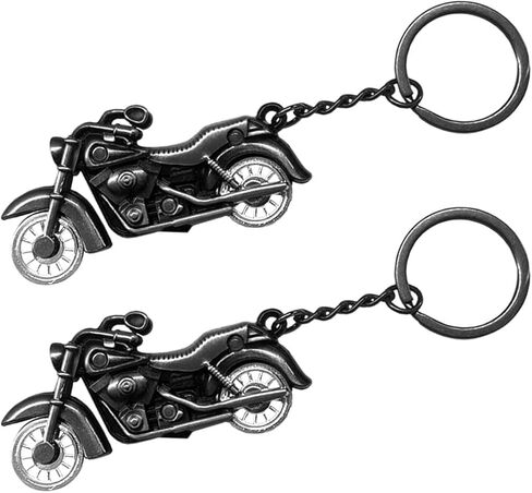 Metal Motorcycle Key Chain, 3D Motorcycle Key Ring Present, Cool Car Keychain Accessories for Men and Women (Grey) in Kuwait