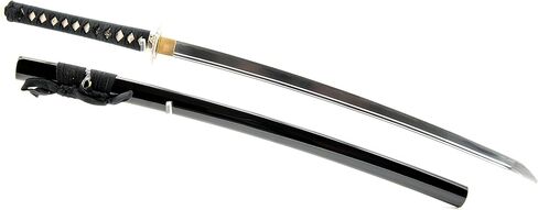 Handmade Sword - Aluminium Alloy Unsharpened Iaido Training Katana Sword, Handmade, Full Tang, Dragon Tsuba, Black Scabbard in Saudi Arabia