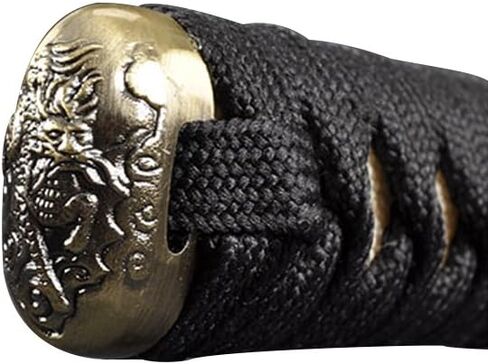 Handmade Sword - Aluminium Alloy Unsharpened Iaido Training Katana Sword, Handmade, Full Tang, Dragon Tsuba, Black Scabbard in Saudi Arabia