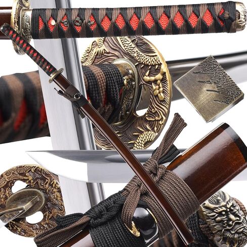 ttamankua Japanese Samurai Sword - Hand-Forged 1060 High Carbon Steel, Razor-Sharp Blade | Collector's Iaido Masterpiece for Martial Arts Training & Home Display in Saudi Arabia