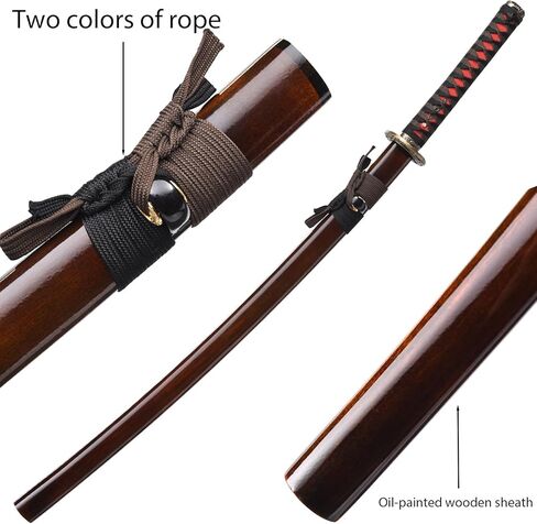 ttamankua Japanese Samurai Sword - Hand-Forged 1060 High Carbon Steel, Razor-Sharp Blade | Collector's Iaido Masterpiece for Martial Arts Training & Home Display in Saudi Arabia