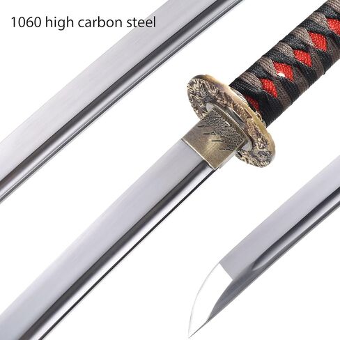 ttamankua Japanese Samurai Sword - Hand-Forged 1060 High Carbon Steel, Razor-Sharp Blade | Collector's Iaido Masterpiece for Martial Arts Training & Home Display in Saudi Arabia