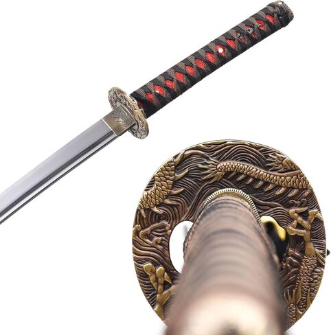 ttamankua Japanese Samurai Sword - Hand-Forged 1060 High Carbon Steel, Razor-Sharp Blade | Collector's Iaido Masterpiece for Martial Arts Training & Home Display in Saudi Arabia