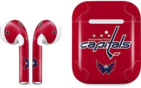 ملصق صوتي من Skinit متوافق مع Apple AirPods 2 - تصميم مرخص رسميًا من NHL Washington Capitals in Kuwait