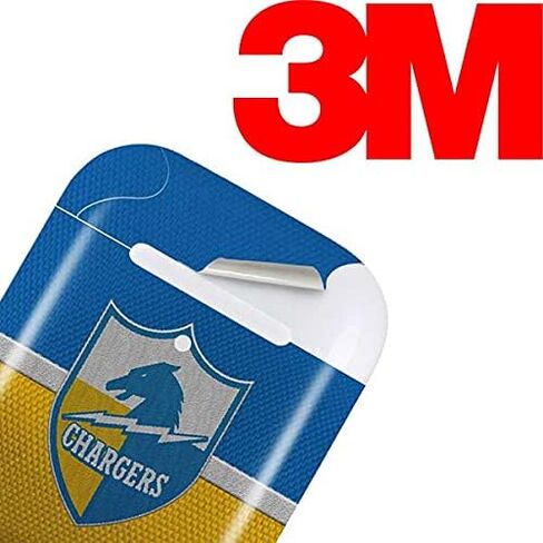 ملصق صوتي من Skinit متوافق مع Apple AirPods مع حقيبة شحن Lightning - تصميم عتيق مرخص رسميًا من NFL Los Angeles Chargers in Kuwait