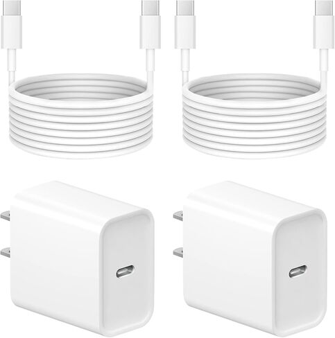 شاحن iPhone 14 13 12 سريع الشحن - 4 عبوات 20 وات USB C محول كتلة شاحن حائط مع كابل شحن سريع 6 أقدام متوافق مع iPhone 14 13 12 11 Pro Max XR XS X 8 7 6، iPad in Kuwait