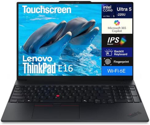 Lenovo ThinkPad E16 Gen 2 AI PC Business Business Laptop 16.0 "شاشة تعمل باللمس IPS Wuxga (14 Gen Intel Ultra 5-125U ، 16GB DDR5 ، 1TB SSD ، Backlit KYB ، Fingerprint ، Thunderbolt 4 ، WIFI 6E ، Win11H) in Kuwait