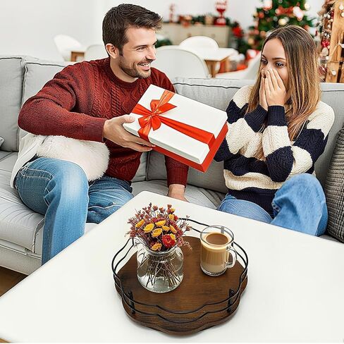 حامل شراب القهوة الدوار من فيرنلانديا، منظم قرص معدني 12 بوصة 9 زجاجات للمنزل أو المقهى - دوران سلس 360 درجة يوفر المساحة، قوي وسهل التنظيف (الزجاجات غير متضمنة) in Kuwait