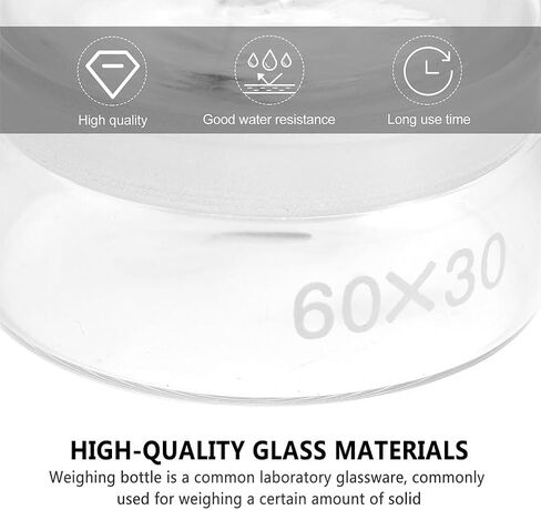 Hemobllo Weighing Bottles- Diverse Glass Weighing Bottles Lab, Specific in Low Form Tall Form Specific Gravity Bottle Laboratory Supplies (4PCS) in Saudi Arabia