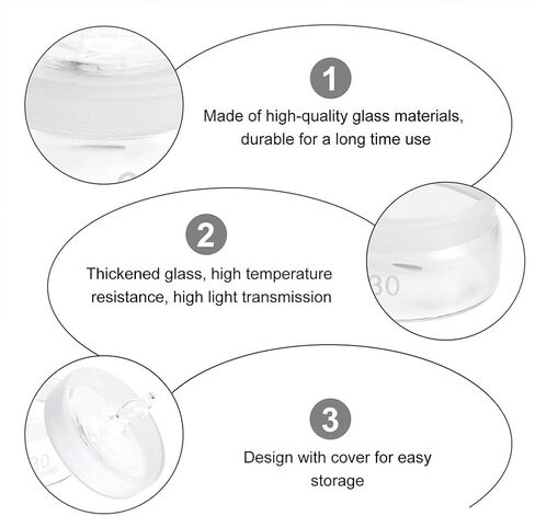Hemobllo Weighing Bottles- Diverse Glass Weighing Bottles Lab, Specific in Low Form Tall Form Specific Gravity Bottle Laboratory Supplies (4PCS) in Saudi Arabia