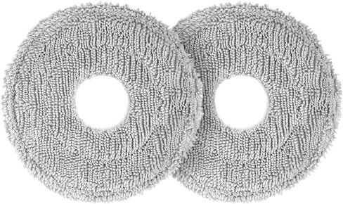 2-Pack Mop Pads for Dreame L40 Ultra/L10S Ultra/ L10S Ultra Gen2/X40 Ultra/L10s Pro Ultra Heat/L20 Ultra/ L10S Plus/X30 Ultra/X40 Master/L10 Ultra Robot Vacuum, Washable Microfiber Replacement Pads in Saudi Arabia