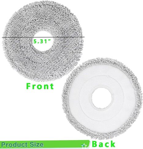 2-Pack Mop Pads for Dreame L40 Ultra/L10S Ultra/ L10S Ultra Gen2/X40 Ultra/L10s Pro Ultra Heat/L20 Ultra/ L10S Plus/X30 Ultra/X40 Master/L10 Ultra Robot Vacuum, Washable Microfiber Replacement Pads in Saudi Arabia