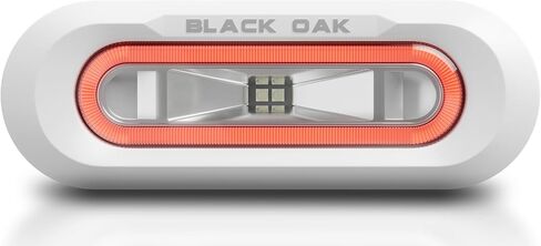 أضواء الموزعة البحرية المقاومة للماء من Black Oak Low Pro - شريط إضاءة LED أو شريط إضاءة على سطح السفينة، 2000 لومن، شعاع 120 درجة، IP69K، دعامة تثبيت (مبيت أبيض، هالة زرقاء) in Kuwait