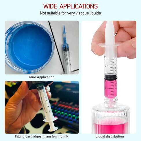 10Pcs 5ML/CC Premium Ink Syringe with Luer Lock and 5inch Tube Suitable for Fountain Pen Refill,Glue Application,Liquid Dispensing and Measuring, Pet Food Feeding,Refilling Ink Cartridges in Kuwait