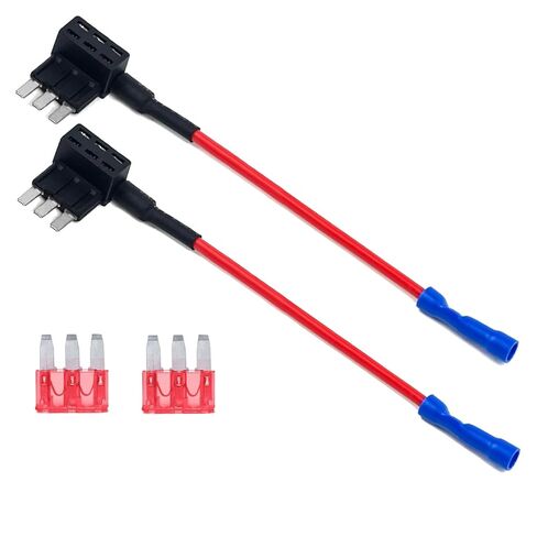 Add-A-Circuit Fuse Tap Adapter ، 2 حزمة Micro 3 ATM صنابير الصمامات ، وصمامات الصمامات القابلة للتوسيع قابلة للتوسيع الصنبور تضاف الطائر المحول للسيارات شاحنات القوارب ، مع 6 الصمامات 5A 10A 15A in Kuwait
