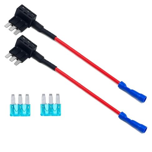 Add-A-Circuit Fuse Tap Adapter ، 2 حزمة Micro 3 ATM صنابير الصمامات ، وصمامات الصمامات القابلة للتوسيع قابلة للتوسيع الصنبور تضاف الطائر المحول للسيارات شاحنات القوارب ، مع 6 الصمامات 5A 10A 15A in Kuwait