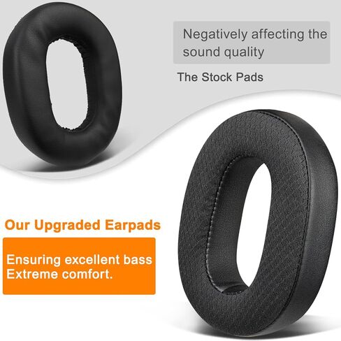 Soulwit Mesh Mesh Fabric Aypads for Plantronics Backbeat Fit 6100 (FIT6100) سماعات بلوتوث اللاسلكية ، وسائد منصات الأذن مع رغوة عزل الضوضاء ، وسمك إضافي - قم بتناسب 6100 MF أسود in Kuwait