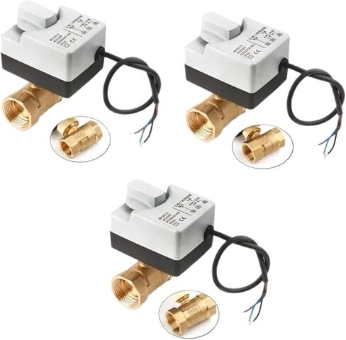 2 Way 3 Wires BV2012 Brass Motorized Ball Valve Electric Actuato with Manual Switch AC220V DN15 DN20 DN25(Single actuator) in Saudi Arabia
