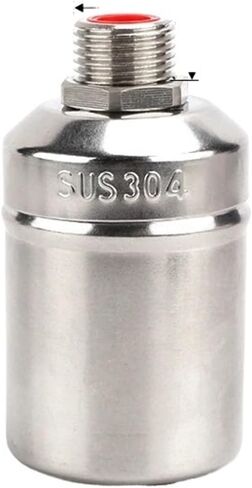 صمام تعويم أوتوماتيكي من الفولاذ المقاوم للصدأ 304 - صمام كروي 1/2 بوصة 3/4 بوصة 1 بوصة، حامل داخلي للتحكم في مستوى خزان برج المياه (3/4 بوصة، مدخل مياه جانبي) in Kuwait