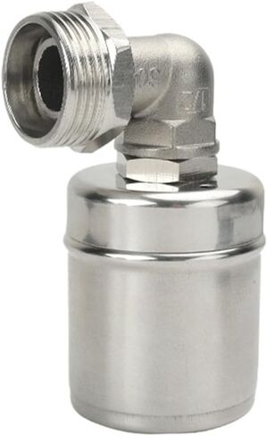 صمام تعويم أوتوماتيكي من الفولاذ المقاوم للصدأ 304 - صمام كروي 1/2 بوصة 3/4 بوصة 1 بوصة، حامل داخلي للتحكم في مستوى خزان برج المياه (3/4 بوصة، مدخل مياه جانبي) in Kuwait