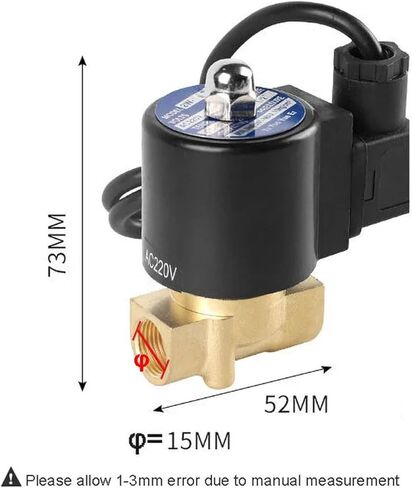 3/8 Inch Normally Closed Brass Solenoid Valves 220V 110V 24V 12V 24v 1Pcs(G_24VAC_NBR-SEAL) in Saudi Arabia