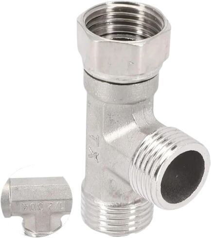 G1/2 3 طريقة T-محول الحمام دش صنبور المياه الفاصل دش ومرحاض صمام رذاذ فوهة محول الفولاذ المقاوم للصدأ in Kuwait