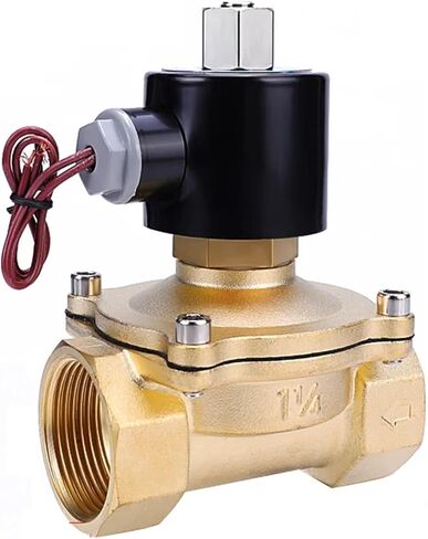 3/8 Inch Normally Open Brass Solenoid Valve 24V 12V 220V 110V Water/Gas Valves 1Pcs(NPT_24VDC) in Saudi Arabia